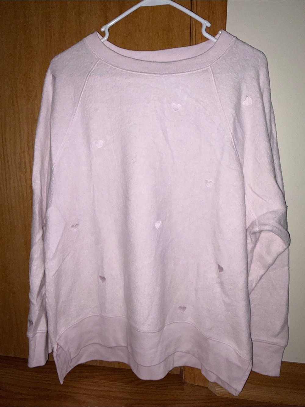 VS PINK Heart Sherpa Sweater
